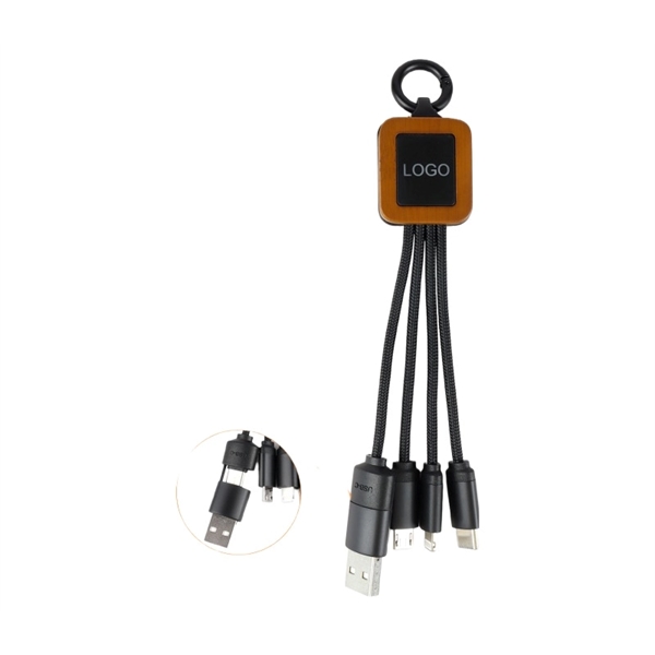 Ecofriendly LED Multifunction Type-C Charging Cable plus laser engraved lighting logo... from ASI 37218 Athena Promo (tm)