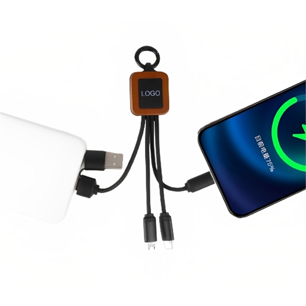 Ecofriendly LED Multifunction Type-C Charging Cable plus laser engraved lighting logo... from ASI 37218 Athena Promo (tm)