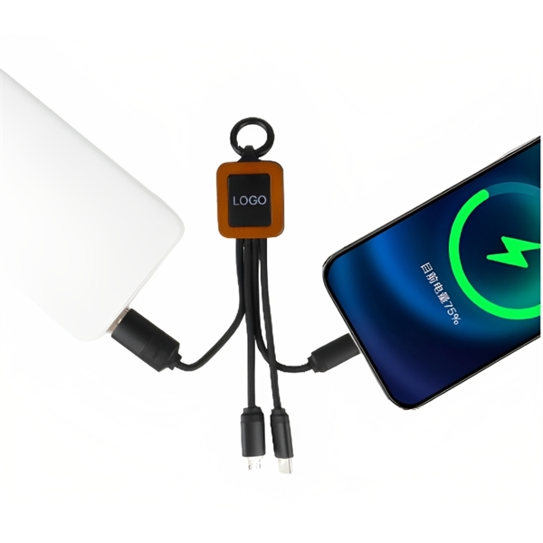 Ecofriendly LED Multifunction Type-C Charging Cable plus laser engraved lighting logo... from ASI 37218 Athena Promo (tm)