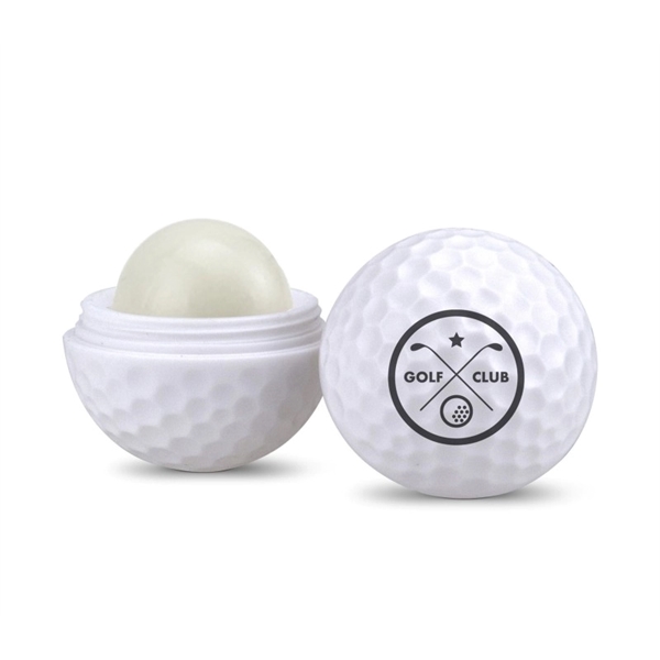 Lip balm golf ball moisturizer plus free 1 color pad imprint... from ASI 37218 Athena Promo (tm)
