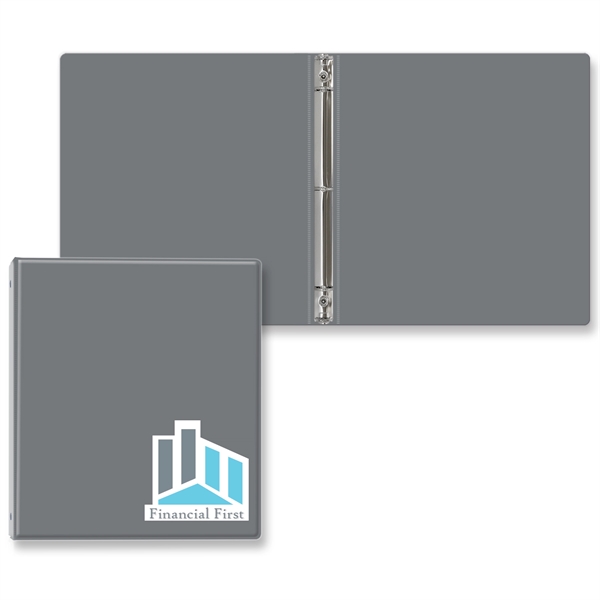 1/2" Round three ring binder made of vinyl that accommodates a... from ASI 54040 Fey Promo / Fey Binders and Organization Solutions