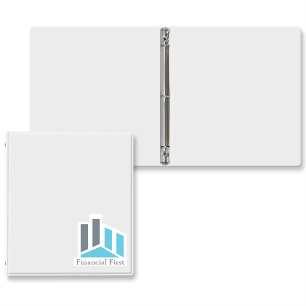 1/2" Round three ring binder made of vinyl that accommodates a... from ASI 54040 Fey Promo / Fey Binders and Organization Solutions