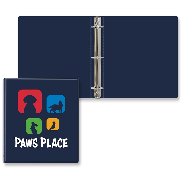 1 1/2" Round three ring binder made of vinyl that accommodates... from ASI 54040 Fey Promo / Fey Binders and Organization Solutions