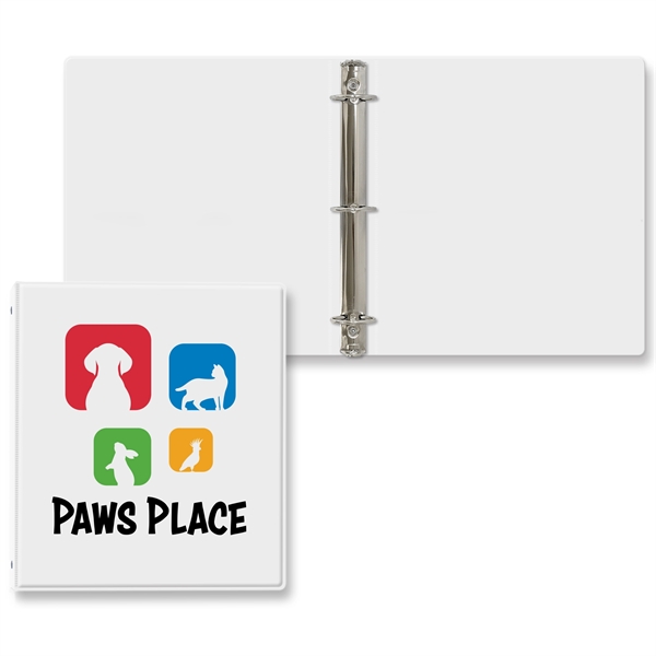 1 1/2" Round three ring binder made of vinyl that accommodates... from ASI 54040 Fey Promo / Fey Binders and Organization Solutions