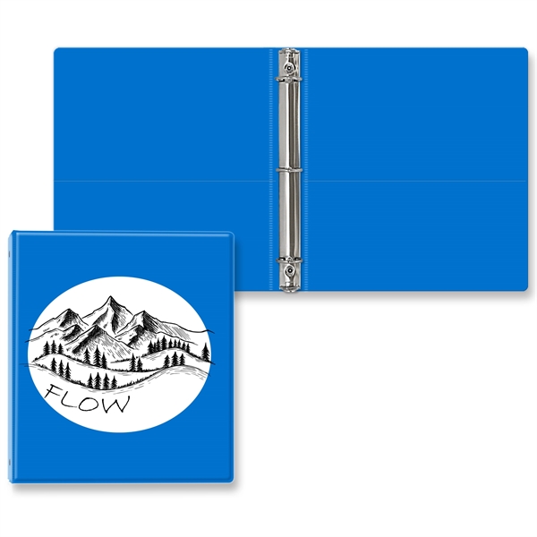 1" Round three ring binder made of vinyl with front and... from ASI 54040 Fey Promo / Fey Binders and Organization Solutions