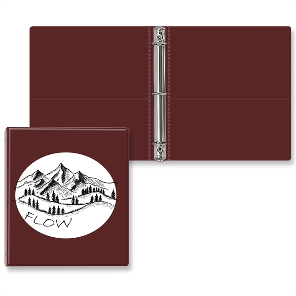 1" Round three ring binder made of vinyl with front and... from ASI 54040 Fey Promo / Fey Binders and Organization Solutions