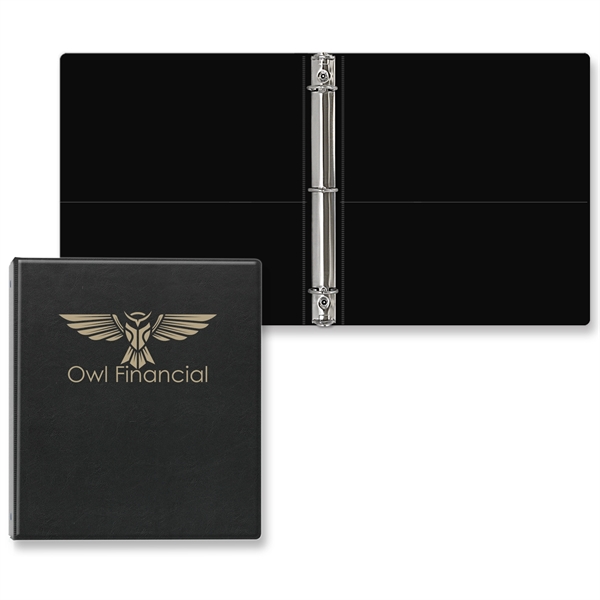 1" Round three ring binder made of executive vinyl with front... from ASI 54040 Fey Promo / Fey Binders and Organization Solutions
