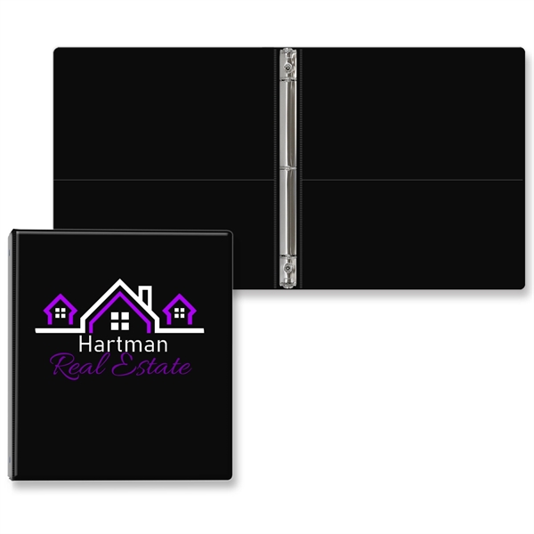 1/2" Round three ring binder made of vinyl with front and... from ASI 54040 Fey Promo / Fey Binders and Organization Solutions