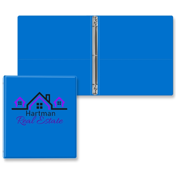 1/2" Round three ring binder made of vinyl with front and... from ASI 54040 Fey Promo / Fey Binders and Organization Solutions