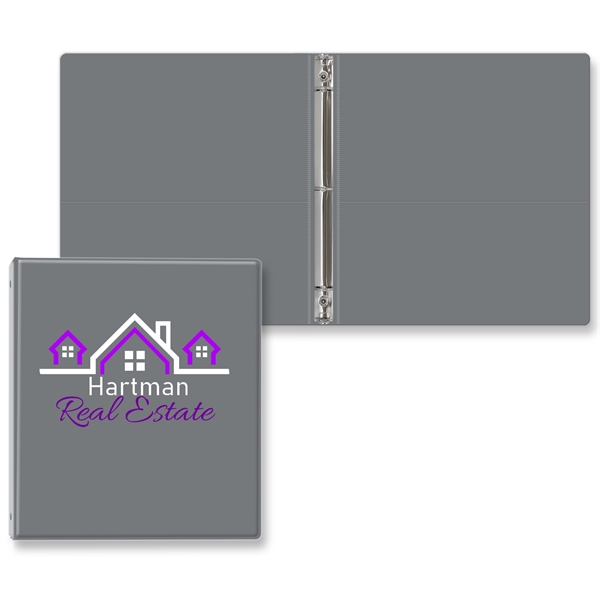 1/2" Round three ring binder made of vinyl with front and... from ASI 54040 Fey Promo / Fey Binders and Organization Solutions