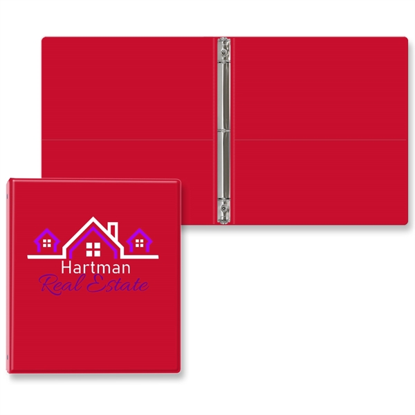 1/2" Round three ring binder made of vinyl with front and... from ASI 54040 Fey Promo / Fey Binders and Organization Solutions
