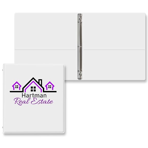 1/2" Round three ring binder made of vinyl with front and... from ASI 54040 Fey Promo / Fey Binders and Organization Solutions