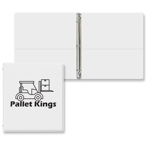 3/4" Round three ring binder made of vinyl with front and... from ASI 54040 Fey Promo / Fey Binders and Organization Solutions