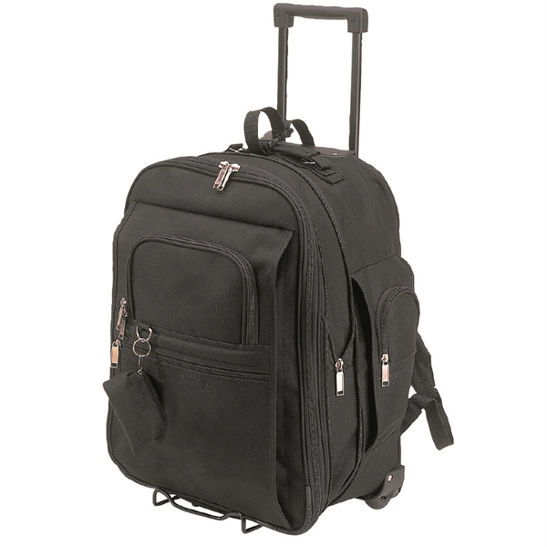 Expandable rolling backpack bag with zippered main compartment.... from ASI 31517 Admart Products / Admart Line