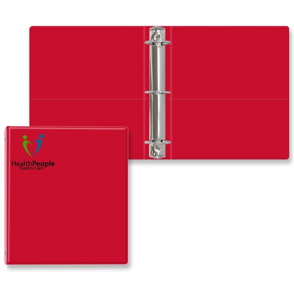 2" Round three ring binder made of vinyl with front and... from ASI 54040 Fey Promo / Fey Binders and Organization Solutions