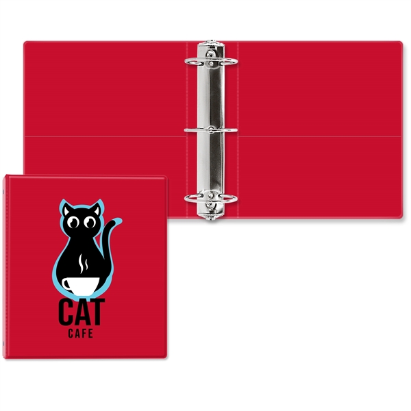 3" Round three ring binder made of vinyl with front and... from ASI 54040 Fey Promo / Fey Binders and Organization Solutions