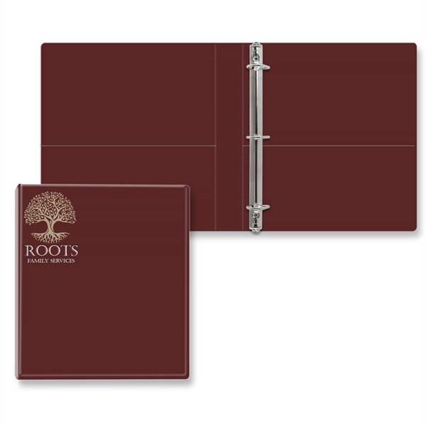 1" Angle D three ring binder made of vinyl with front... from ASI 54040 Fey Promo / Fey Binders and Organization Solutions