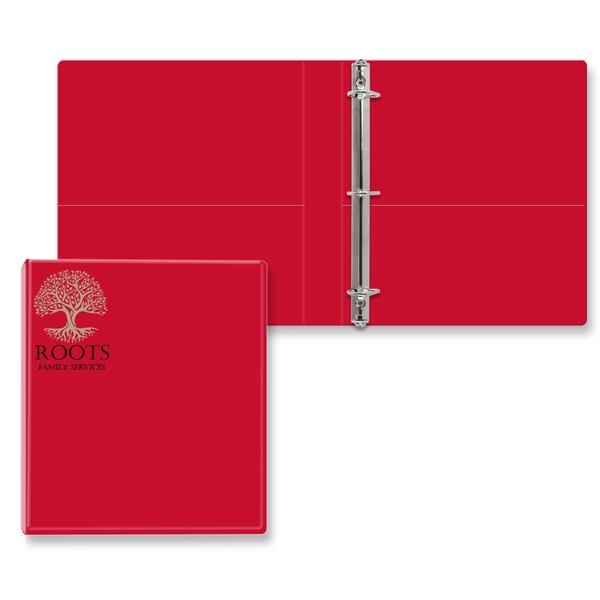 1" Angle D three ring binder made of vinyl with front... from ASI 54040 Fey Promo / Fey Binders and Organization Solutions