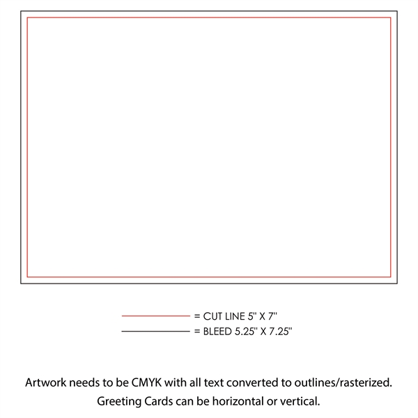 5" x 7" folding greeting card with full color digital imprinting... from ASI 45795 Colorguppy Printing