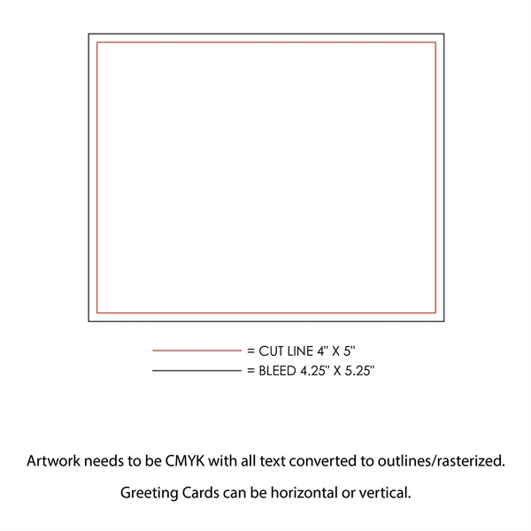 4" x 5" folding greeting card with full color digital imprinting... from ASI 45795 Colorguppy Printing