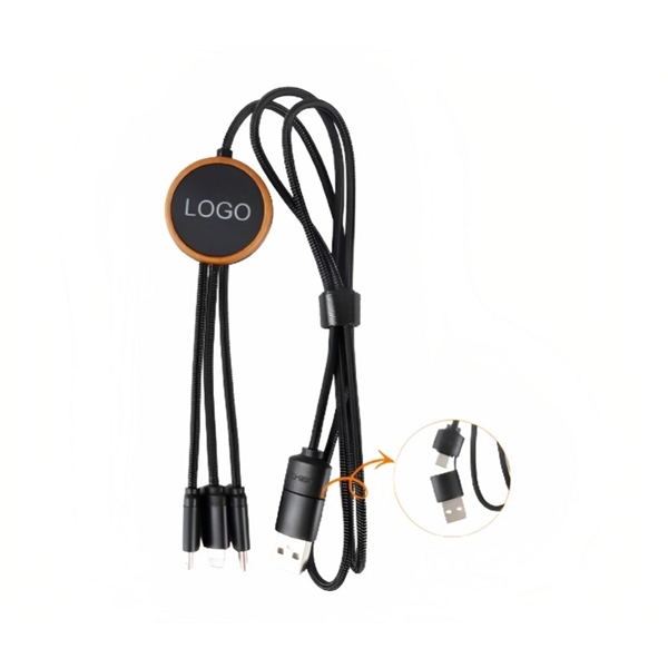 Eco-friendly LED Multifunction Type-C Charging Cable plus laser engrave lighting logo... from ASI 37218 Athena Promo (tm)