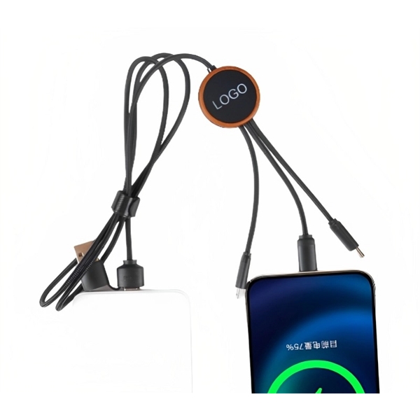 Eco-friendly LED Multifunction Type-C Charging Cable plus laser engrave lighting logo... from ASI 37218 Athena Promo (tm)