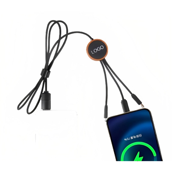 Eco-friendly LED Multifunction Type-C Charging Cable plus laser engrave lighting logo... from ASI 37218 Athena Promo (tm)