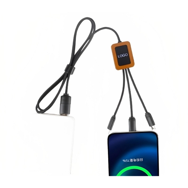 Eco-friendly LED Multifunction Type-C Charging Cable plus laser engrave lighting logo... from ASI 37218 Athena Promo (tm)