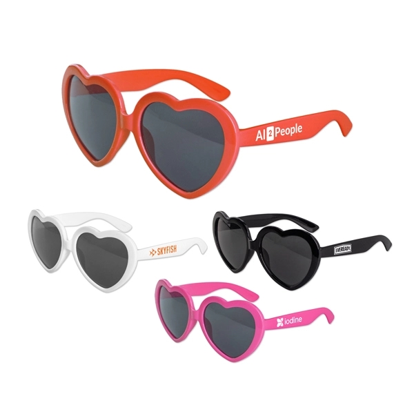 Heart shaped plastic sunglasses with UV400 protection.... from ASI 98360 WOWLine / WOWLine®