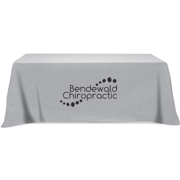 153 x 87" 65/35 polyester-cotton twill flat 4-sided table cover that... from ASI 61966 HPG / Beacon Promotions