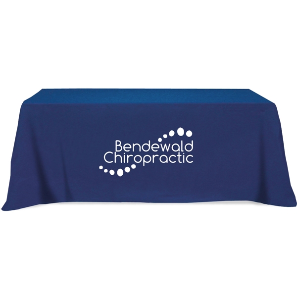 153 x 87" 65/35 polyester-cotton twill flat 4-sided table cover that... from ASI 61966 HPG / Beacon Promotions
