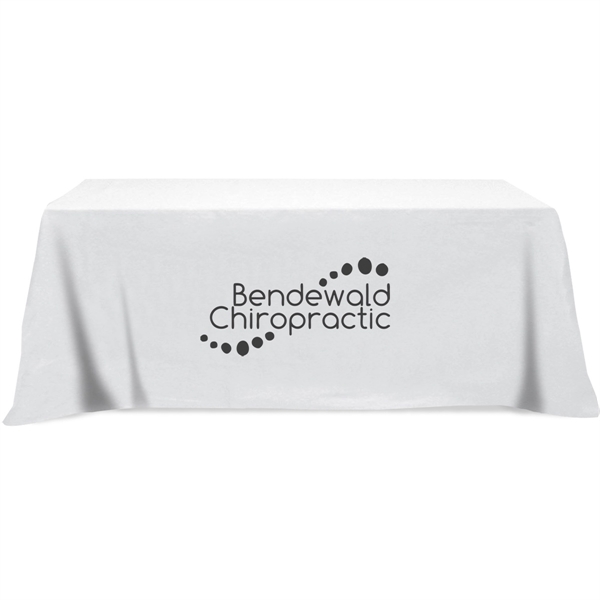 153 x 87" 65/35 polyester-cotton twill flat 4-sided table cover that... from ASI 61966 HPG / Beacon Promotions