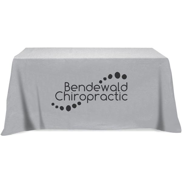 129 x 87" 65/35 polyester-cotton twill flat 4-sided table cover that... from ASI 61966 HPG / Beacon Promotions