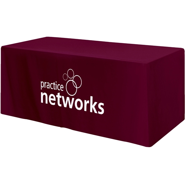 72" x 30" x 28 1/2" poly-cotton 4-sided fitted table cover... from ASI 61966 HPG / Beacon Promotions