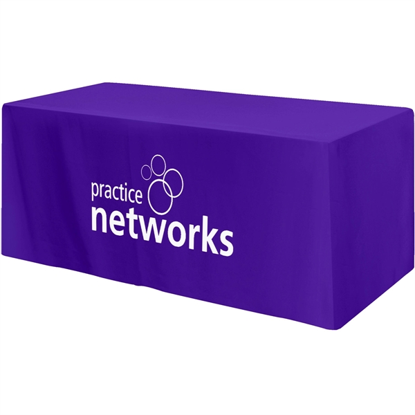 72" x 30" x 28 1/2" poly-cotton 4-sided fitted table cover... from ASI 61966 HPG / Beacon Promotions