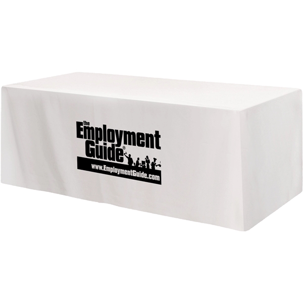 96" x 30" x 28 1/2" poly-cotton 3-sided fitted table cover... from ASI 61966 HPG / Beacon Promotions