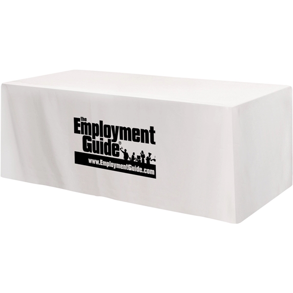 96" x 30" x 28 1/2" poly-cotton 4-sided fitted table cover... from ASI 61966 HPG / Beacon Promotions
