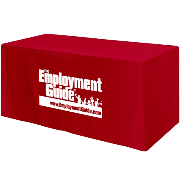48" x 30" x 28 1/2" poly-cotton 4-sided fitted table cover... from ASI 61966 HPG / Beacon Promotions