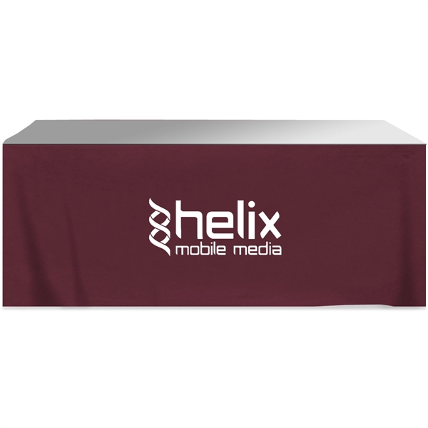 156" x 29" three-sided polyester-cotton twill printed table with hook and... from ASI 61966 HPG / Beacon Promotions