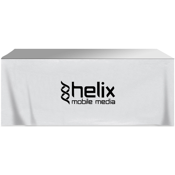 156" x 29" three-sided polyester-cotton twill printed table with hook and... from ASI 61966 HPG / Beacon Promotions