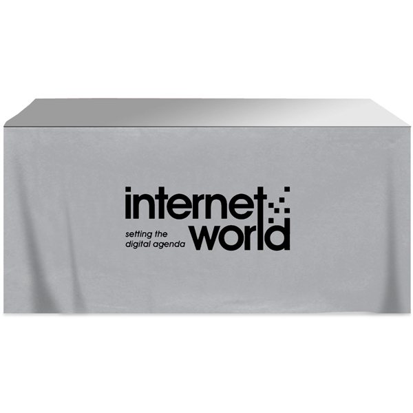 204" x 29" four-sided polyester-cotton twill printed table with hook and... from ASI 61966 HPG / Beacon Promotions