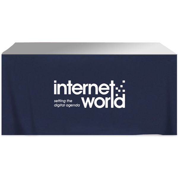 204" x 29" four-sided polyester-cotton twill printed table with hook and... from ASI 61966 HPG / Beacon Promotions