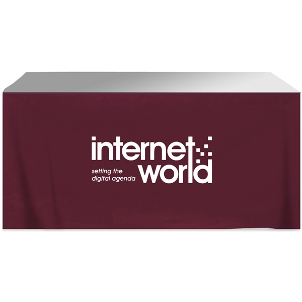 132" x 29" three-sided polyester-cotton twill printed table with hook and... from ASI 61966 HPG / Beacon Promotions