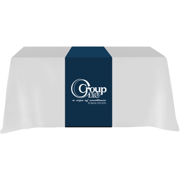 28" x 90" polyester-cotton table runner with rolled hem made of... from ASI 61966 HPG / Beacon Promotions