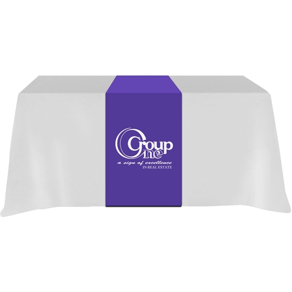 28" x 90" polyester-cotton table runner with rolled hem made of... from ASI 61966 HPG / Beacon Promotions