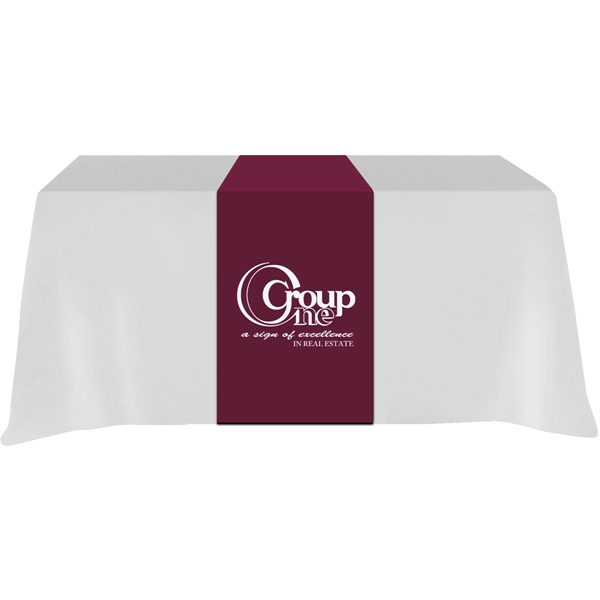 28" x 72" polyester-cotton table runner with rolled hem made of... from ASI 61966 HPG / Beacon Promotions