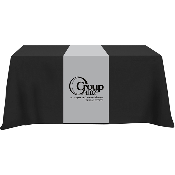 28" x 72" polyester-cotton table runner with rolled hem made of... from ASI 61966 HPG / Beacon Promotions
