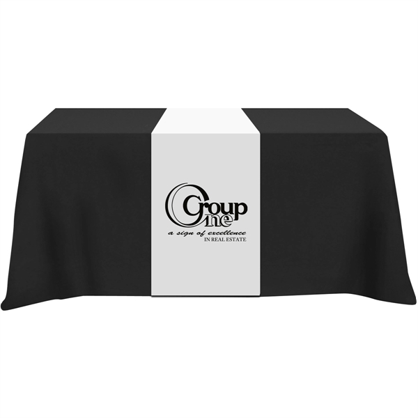 28" x 72" polyester-cotton table runner with rolled hem made of... from ASI 61966 HPG / Beacon Promotions