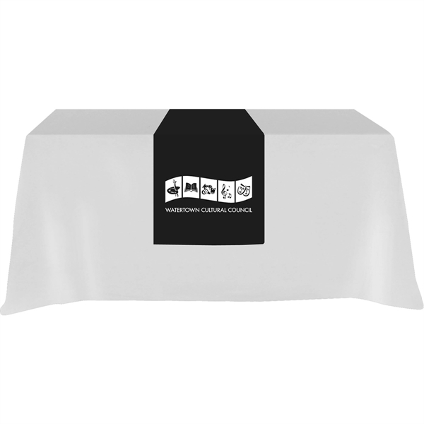 28" x 48" 65/35 polyester-cotton twill table runner with rolled hem... from ASI 61966 HPG / Beacon Promotions