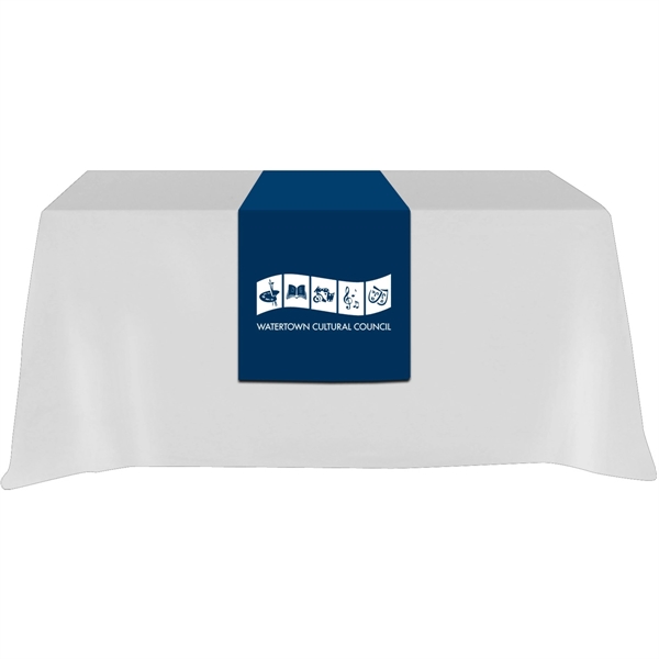 28" x 48" 65/35 polyester-cotton twill table runner with rolled hem... from ASI 61966 HPG / Beacon Promotions